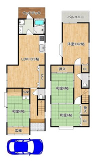 【間取り】 | 忠岡南１丁目　中古戸建