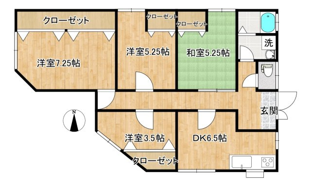 木風町戸建の間取り