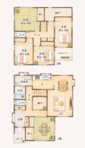 田原台8丁目　中古一戸建ての間取り|間取り図はいかがですか？ご希望を叶える間取りですか？リビングの広さは？水回りの位置は？カウンターキッチン？など色々な情報が集約されています。弊社ではリフォームなどのご相談も承っております。