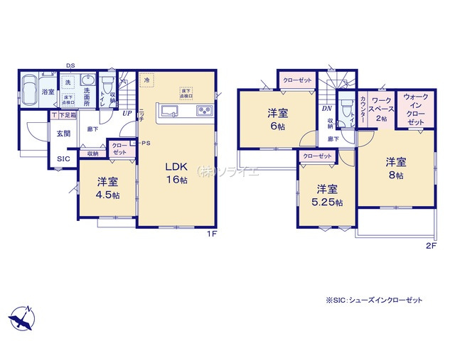 川越市砂新田29期　全10棟　新築戸建　グラファーレの間取り