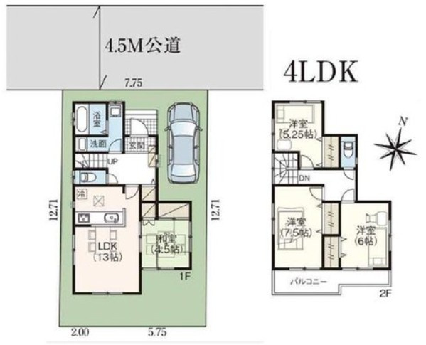 【間取り】 | 大和市上和田 中古戸建 全1棟