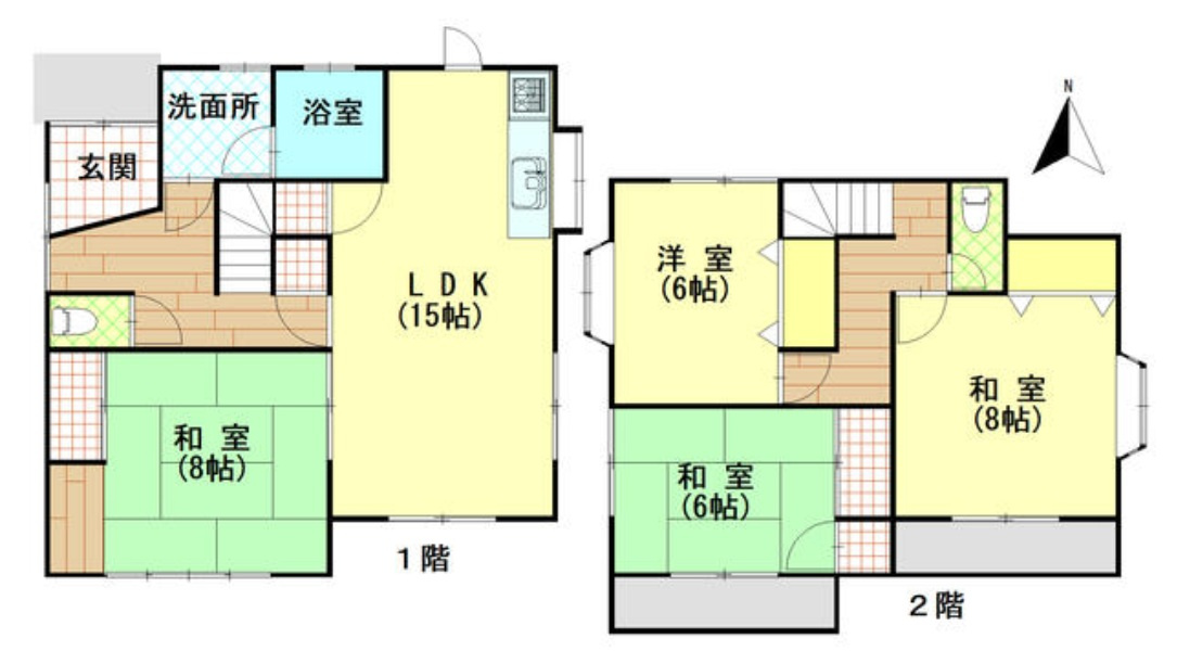【中古戸建】館林市高根町の間取り|■間取り図｜敷地面積：193.06㎡（約58.4坪）建物面積：109.30㎡（約33.06坪）