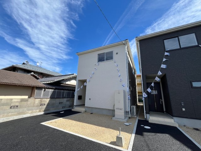 守山市川田町　第1期　新築一戸建ての外観|お客様に長く安心して住んでいだだける事にこだわった家づくり！住んでからのアフターサービスにもしっかりと取り組んでいます！