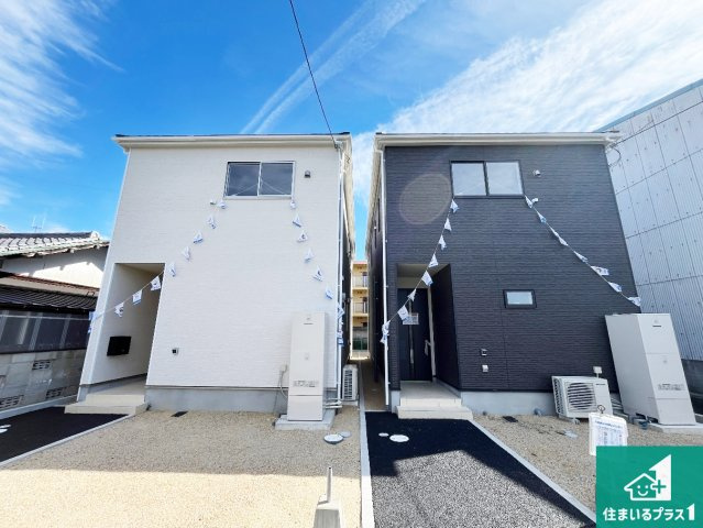 守山市川田町　第1期　新築一戸建ての外観|周辺は落ち着いた街並みの住宅地！子育てがしやすい住環境です！気になることがありましたら、お気軽にお問い合わせください！