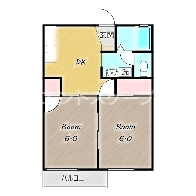 ボナール千吉良 Aの間取り|高崎、前橋のお部屋探しはエンドスケープまで！お客様の理想お聞かせ下さい♪