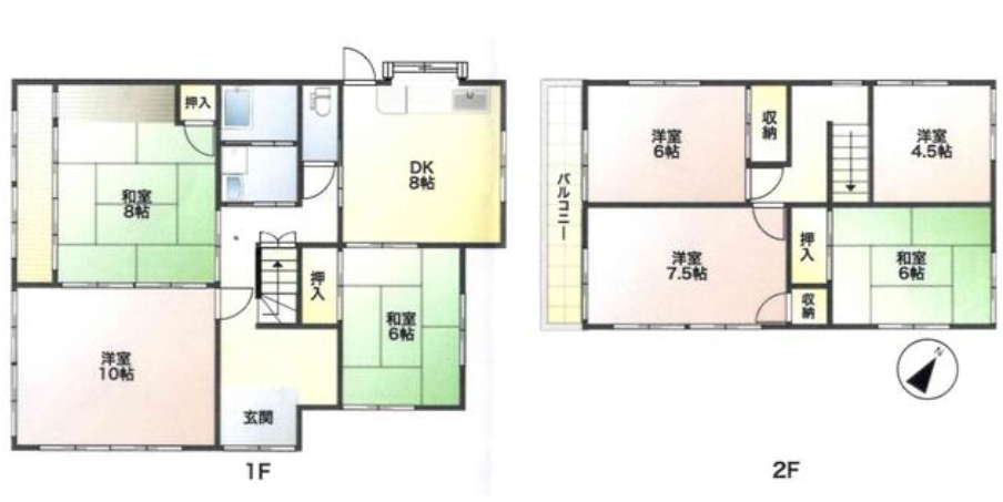 高砂市北浜町牛谷　中古戸建の間取り|7DKです。