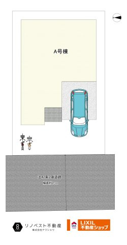 東大阪市下六万寺町３丁目の区画図|前道4.3ｍ！閑静な住宅街にございます♪