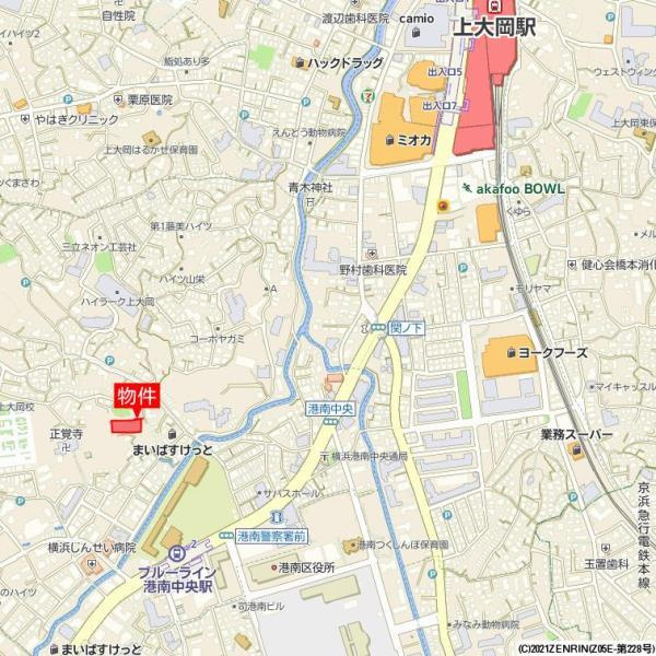 東建ニューハイツ港南中央の地図