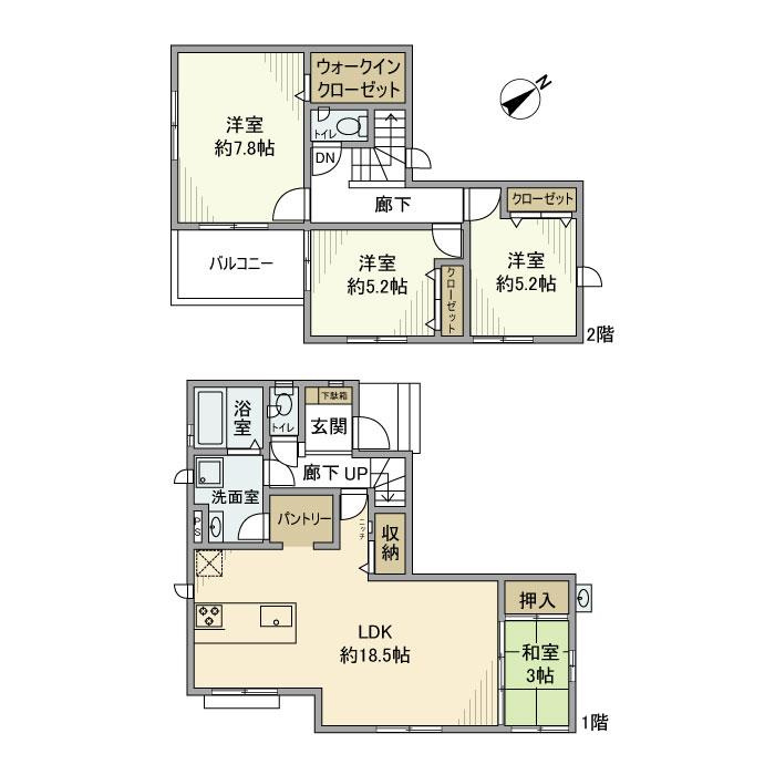 中清戸戸建の間取り
