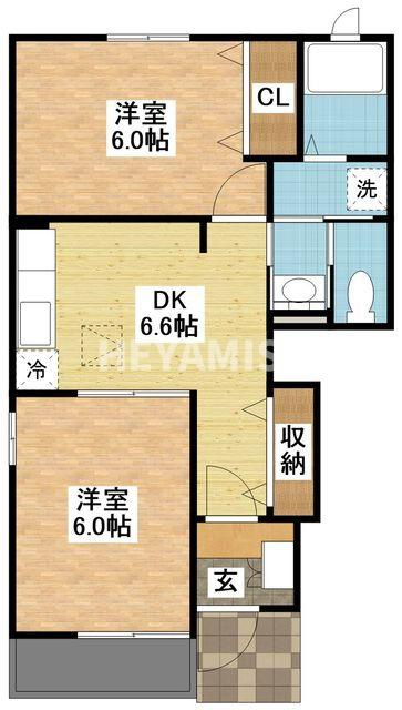 ルーラルK　イーストの間取り