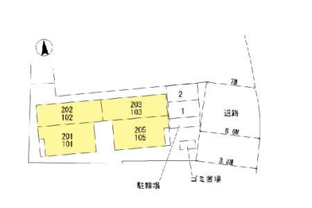 アベニュー南茨木の区画図