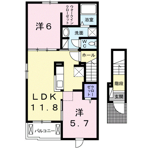 セレーノ　Ⅱ番館の間取り