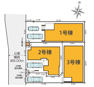 【区画図】 | 練馬区田柄2丁目　新築戸建　1号棟 10399万円