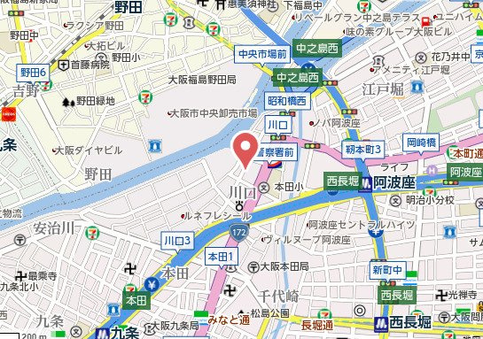 【地図】 | スワンズシティ中之島クロス