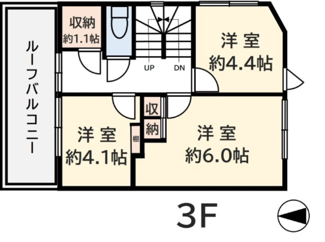 【間取り】 | ■祐天寺駅６分■令和２年築■東南角地■賃貸併用■４ＬＤＫ■ルーフバルコニー■住友不動産の注文建築 | 【３階】
諸費用３００万円ＯＦＦ！
特別キャンペーン中！
■祐天寺駅６分
■令和２年築
■東南角地
■賃貸併用（１Ｒ×２）
■４ＬＤＫ
■広々ルーフバルコニー
■住友不動産の注文建築