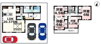【間取り】 | 雄琴５丁目　全１４棟２期２号棟