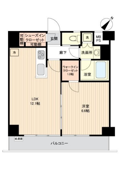 コーヅ白金台の間取り|コーヅ白金台：南東向き！バス・トイレ別１ＬＤＫ物件は２０１５年にリノベーション履歴がございます！