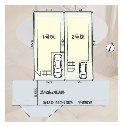【区画図】 | 西東京市ひばりが丘北４丁目　新築戸建て　２号棟 | ひばりが丘駅徒歩4分の駅チカ好立地に全2棟が誕生です
