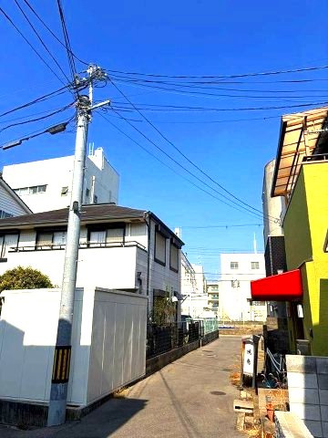 西宮市高松町の前面道路含む現地写真|東側道路