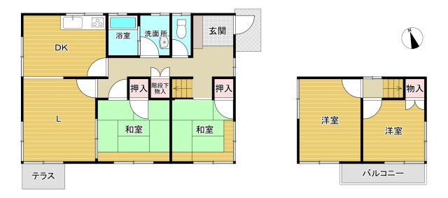 厚木市三田戸建の間取り