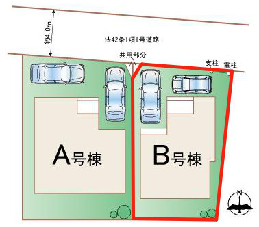 【区画図】 | ハートフルタウン　宮下町２２番　B号棟 | ★内覧予約でブランド米2kg★