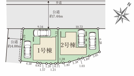 山電 東二見駅徒歩9分　LDK20帖　魚住町西岡　2号棟　新築戸建の区画図