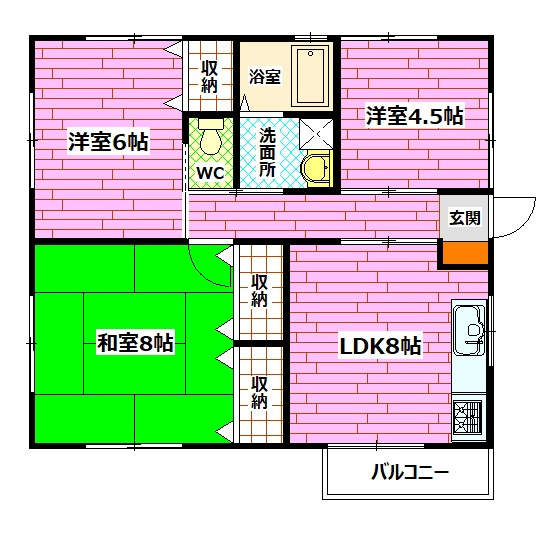胤森アパートの間取り