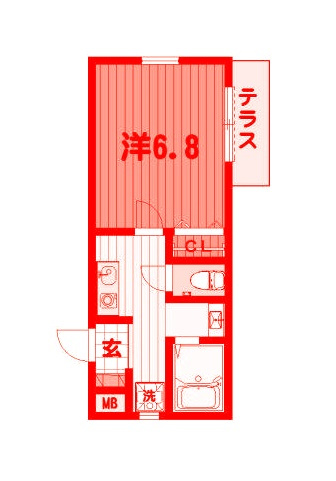 クレール六浦東の間取り|6.8帖の広々とした洋室♪