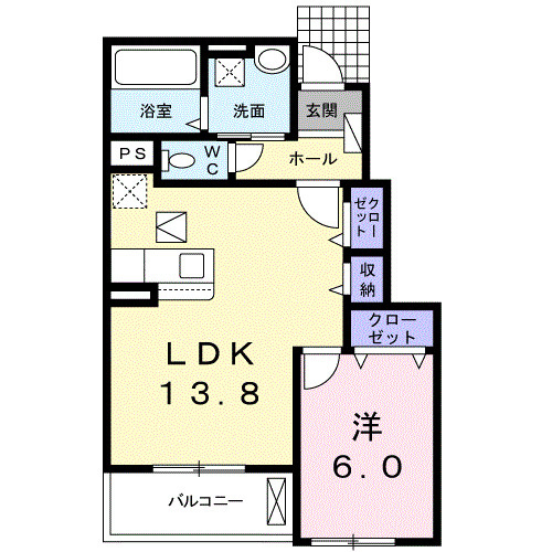 アーバンヒルⅢ Aの間取り