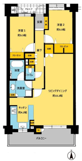 【間取り】 | ロイヤル甲子園口