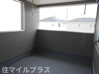 【バルコニー】 | 郡山市安積町笹川新築一戸建て9棟 | 広々としたバルコニーです