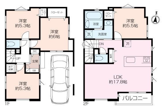 北方町2丁目新築戸建1号棟の画像