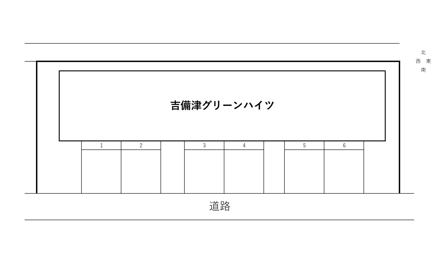 吉備津グリーンハイツの区画図