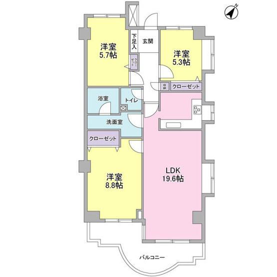 【間取り】 | ブロンズストーン宇田川