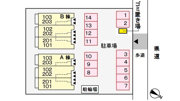 クラリス Bの区画図