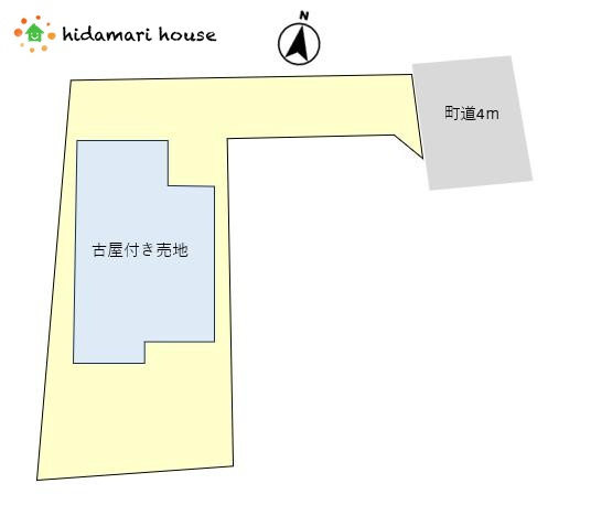 伊奈町羽貫　古屋付き売地の区画図