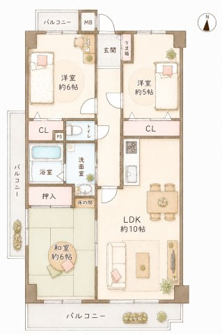サーパス大東泉町の間取り|間取り図はいかがですか？ご希望を叶える間取りですか？リビングの広さは？水回りの位置は？カウンターキッチン？など色々な情報が集約されています。弊社ではリフォームなどのご相談も承っております。