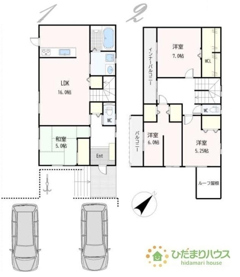 【間取り】 | 守谷市松前台7丁目　中古戸建 | 大容量のウォークインクローゼット完備！収納力の高い間取り♪