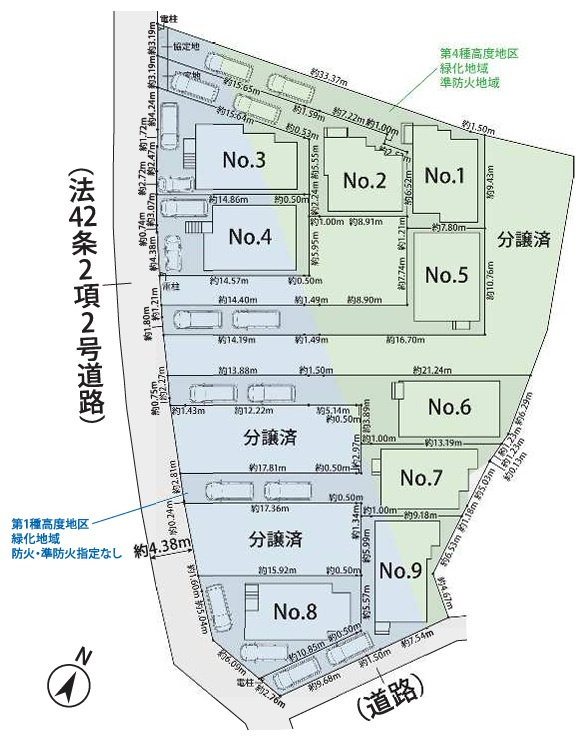 横浜市泉区新橋町6期　9号棟の区画図