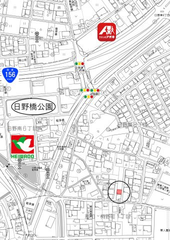 土地　日野東8丁目の地図