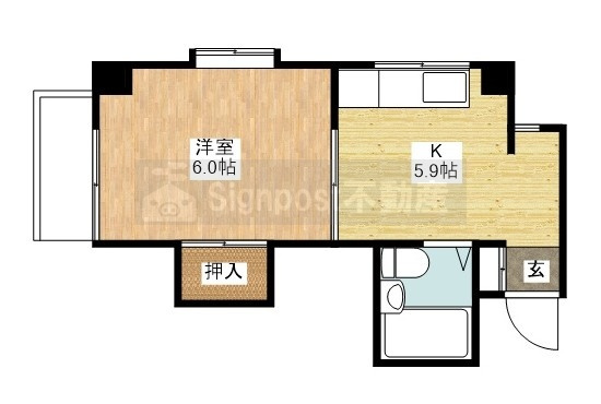 ツーエムビル勝山の間取り