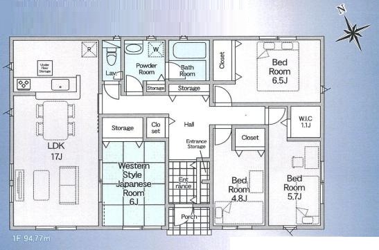 加須市下高柳第3　新築一戸建て　01　クレイドルガーデンの間取り|人気の平屋建て！ファミリーにもオススメな4LDKの間取りです♪