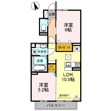 レーネ鈴蘭の間取り