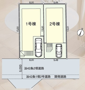 西東京市ひばりが丘北4丁目　新築一戸建　西武池袋線　ひばりヶ丘の区画図