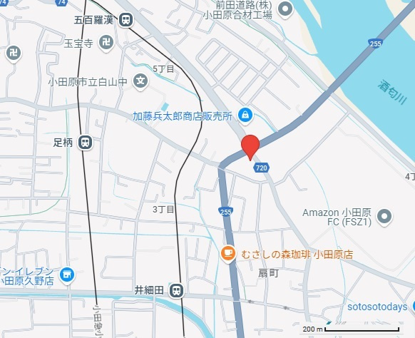 小田原市扇町２丁目　売地の地図|地図