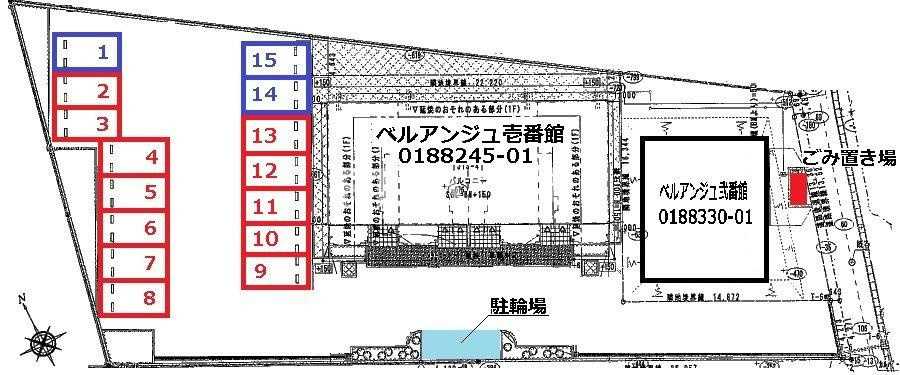 ベルアンジュ壱番館の区画図