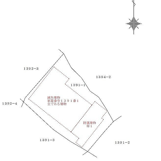 波佐見町湯無田郷　土地の区画図