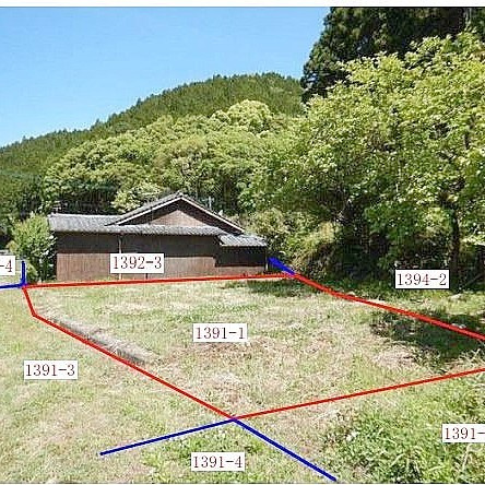 波佐見町湯無田郷　土地の区画図