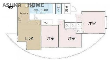 RIS青葉台Ⅱの間取り|各部屋に日差しが入る窓があるのでお部屋の環境維持にも良い間取りです。