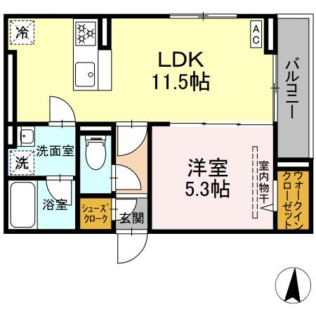 D Paina 登戸Ⅲの間取り